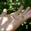 Hammered Brass Wave Bangle